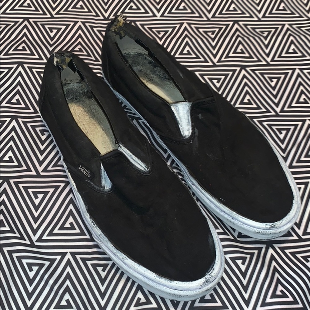 black men’s vans slip-on size 10.5